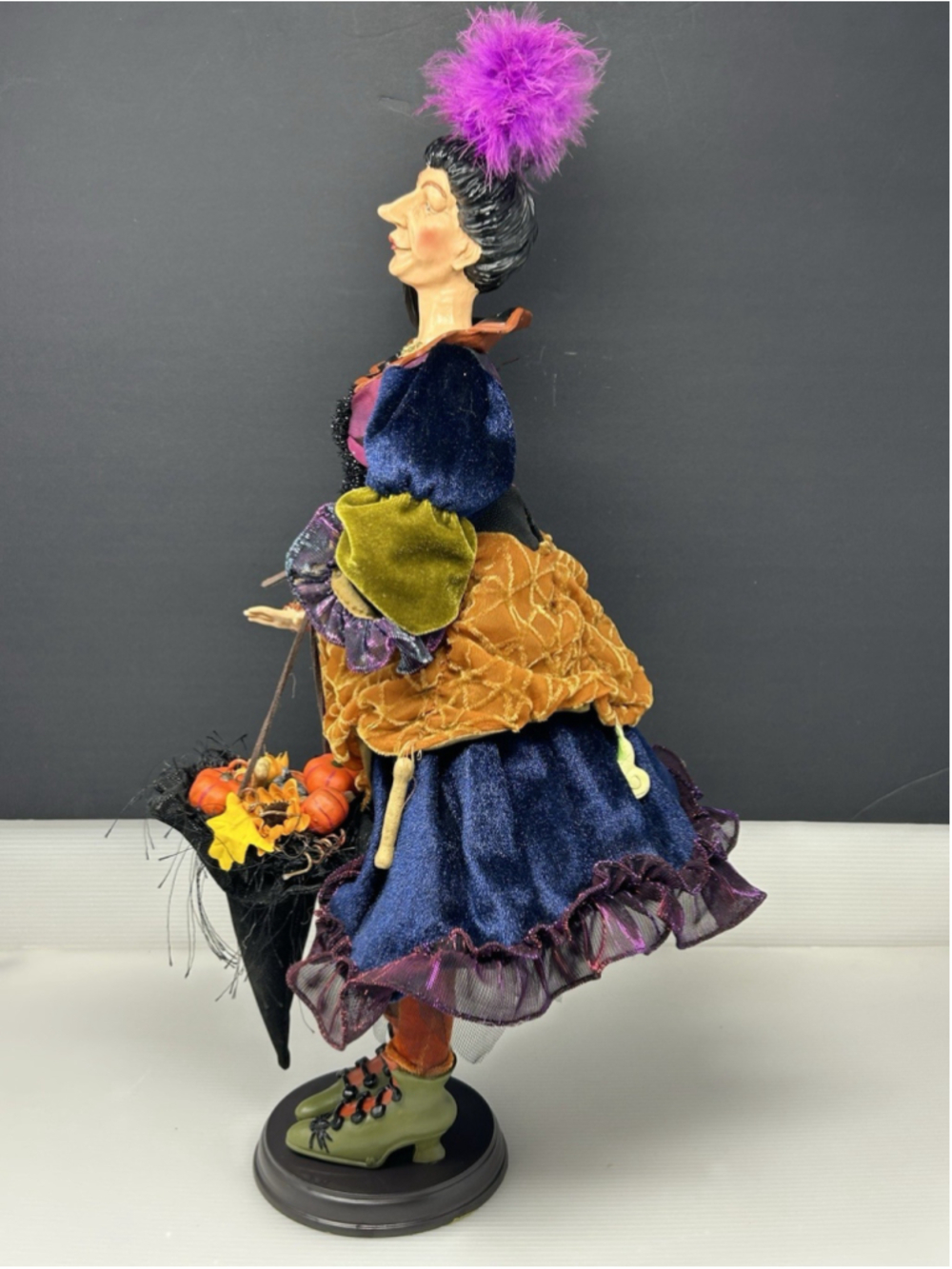 Whimsical Witch Table Top Decoration 22” Tall Halloween Fall Spiders Bones Fun - Picture 12 of 16